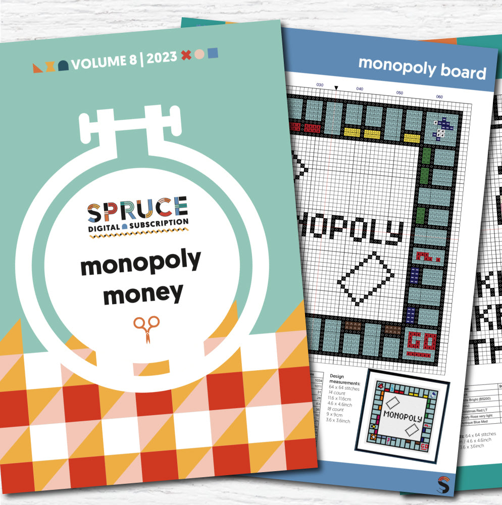 Monopoly Game Board Cross Stitch Pattern PDF Download