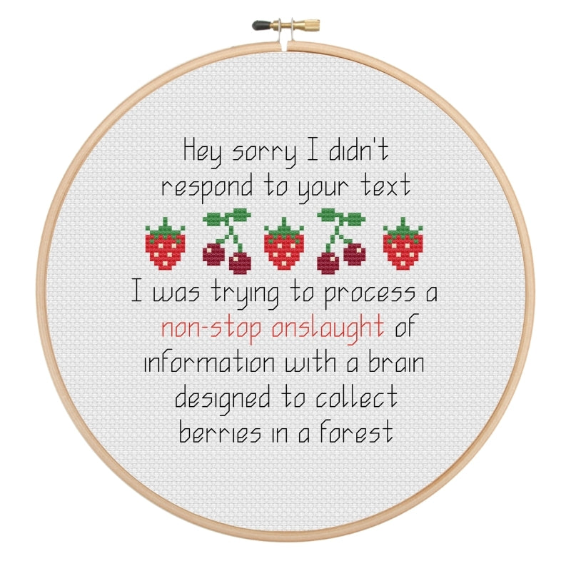 Berry Collector Cross Stitch Pattern