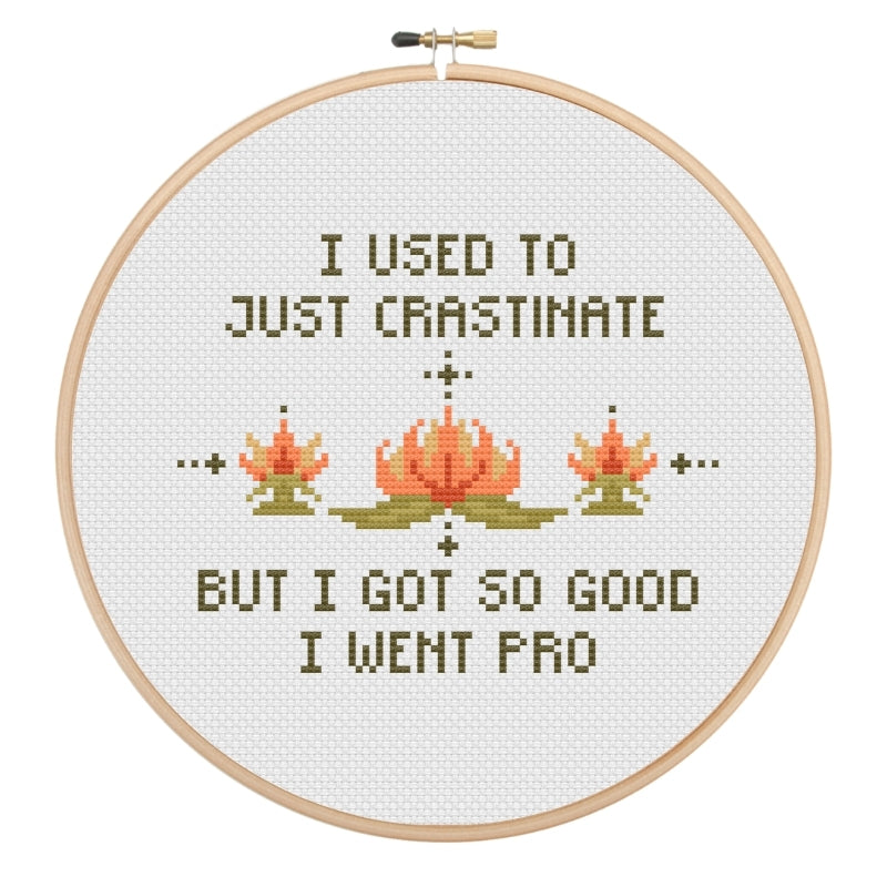 Procrastinator Cross Stitch Pattern