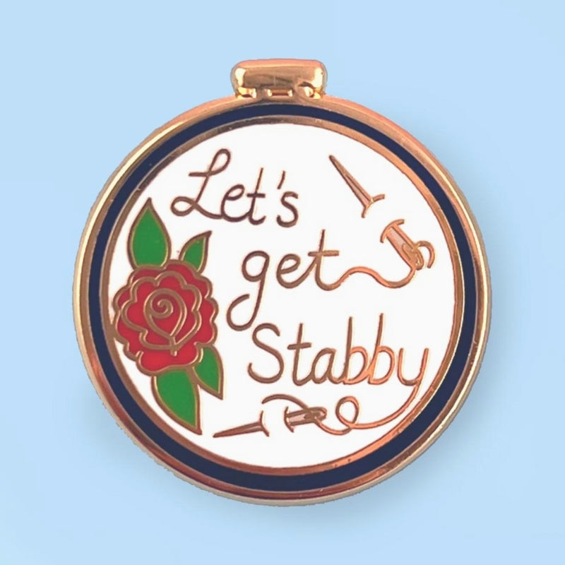 Let's Get Stabby - Enamel Needle Minder