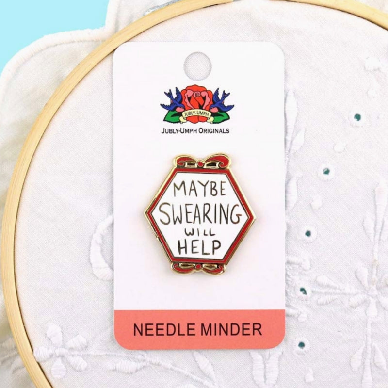 Maybe Swearing Will Help - Enamel Needle Minder