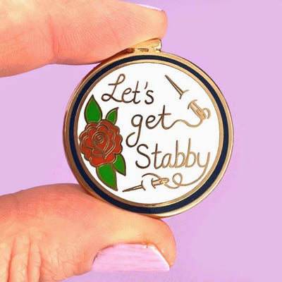 Let's Get Stabby - Enamel Needle Minder