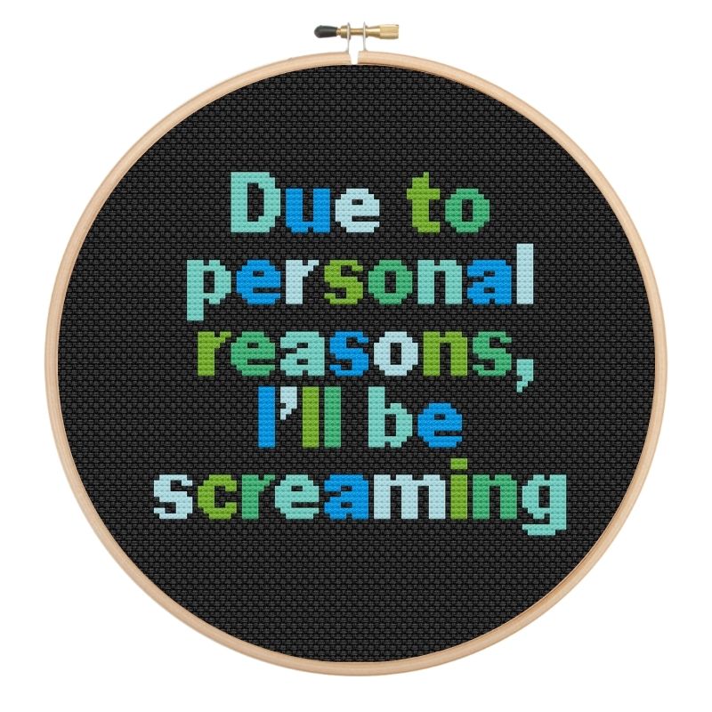 Personal Reasons Cross Stitch Pattern