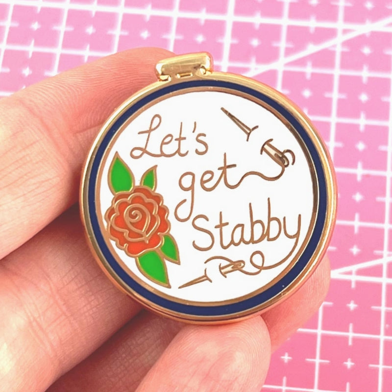 Let's Get Stabby - Enamel Needle Minder