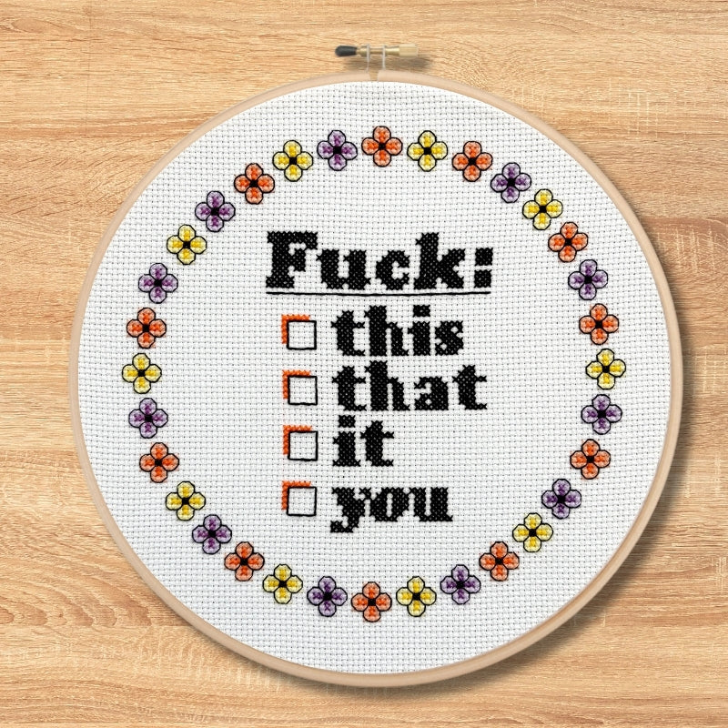 The Checklist Cross Stitch Kit