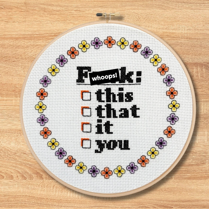 The Checklist Cross Stitch Kit