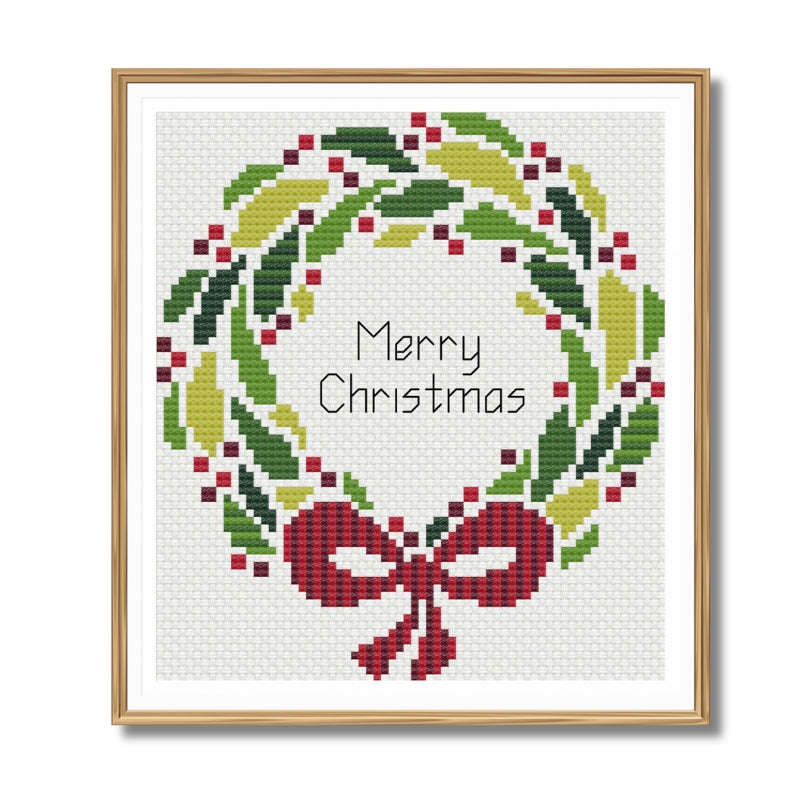 Christmas Wreath Cross Stitch Pattern