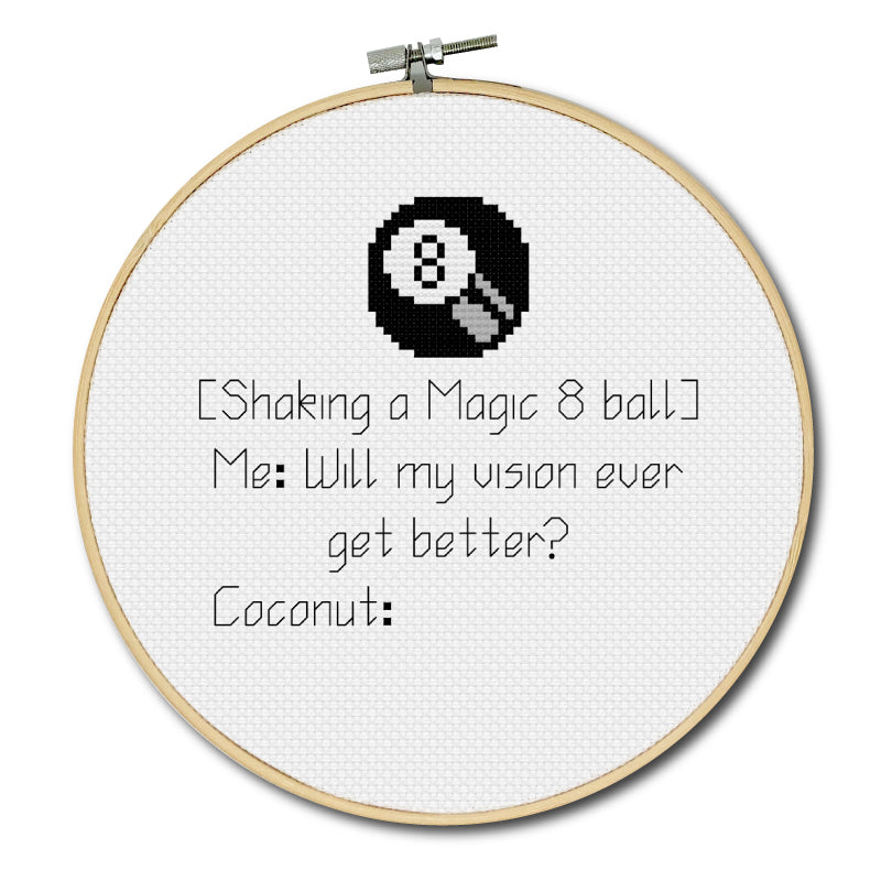 Magic 8 Ball Cross Stitch Pattern