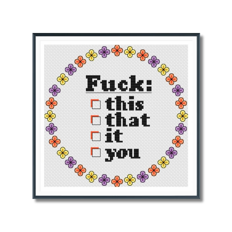 The Checklist Cross Stitch Pattern