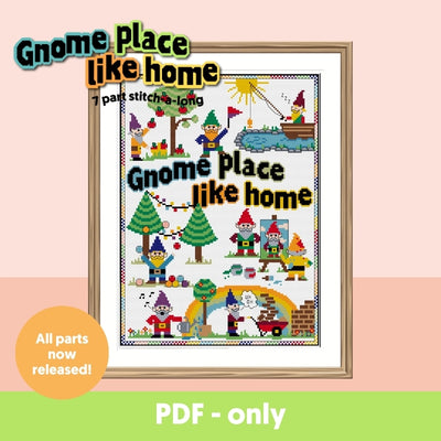 Gnome Place Like Home Stitch-a-Long PDF CHARTS ONLY