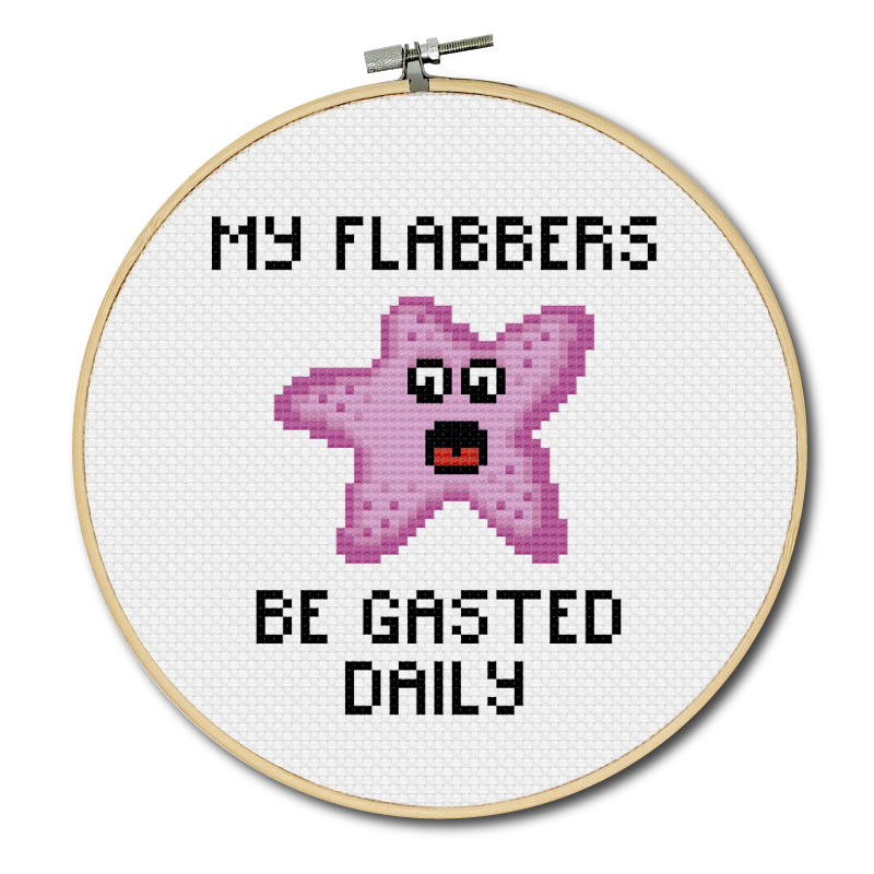 Flabbers Be Gasted Cross Stitch Pattern